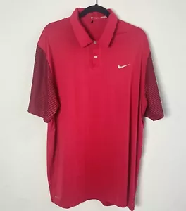 Nike Tiger Woods Collections Polo Mens XL Dri-Fit Golf Shirt Fuchsia Red Pink - Picture 1 of 4