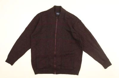 Sudadera Four Seasons Para Hombre Roja Acrílico Cremallera Completa Talla L Foto 1 de 4