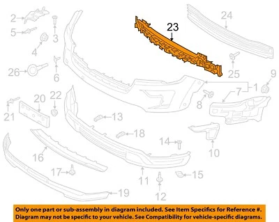 Componentes de parachoques Ford OEM 04-19 Explorer Sport Trac-Absorbedor JB5Z17C882B Foto 1 de 2