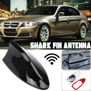 BLACK Car Radio Shark Fin Antenna Radio FM Signal Design For All Aerials Styling - Bild 1 von 9
