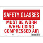 CONDOR 467C02 Safety Sign,7 inx10 in,Vinyl 467C02