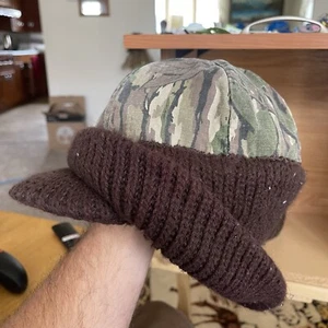 Vintage Thinsulate Realtree Camouflage Reversible Beanie Hunting Flex Brim Cap - Picture 1 of 14