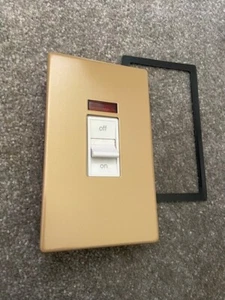 MK Aspect K24336 CHM W 45A Oven Cooker Switch & Neon White Insert Champagne - Picture 1 of 1