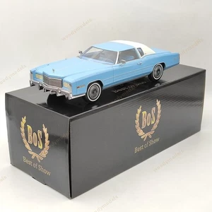 BOS 1:18 Cadillac Eldorado Coupe Blue 1976 BOS328 Resin Model Limited Collection - Picture 1 of 10