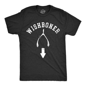 Mens Wishboner T Shirt Funny Thanksgiving Dinner Turkey Wish Bone Joke Tee For - Picture 1 of 7