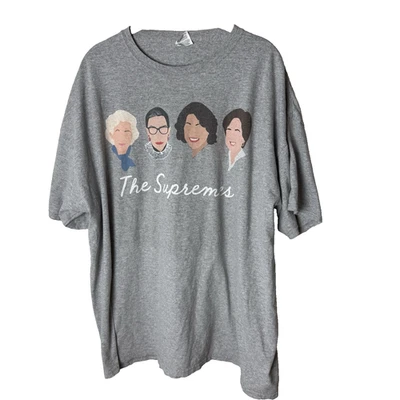The Supremes T Shirt Plus Size 2XL XXL Short Sleeves Top Graphic Print Gray - Image 1 of 4
