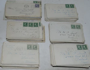 195 Stamped Cancelled Envelopes w/ 1, 2, 3 cents from the 1920's - Picture 1 of 3