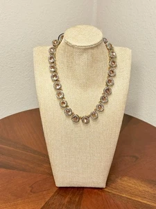 Vintage J.Crew Brulee Cupcake Crystal Statement Necklace - New - Picture 1 of 5