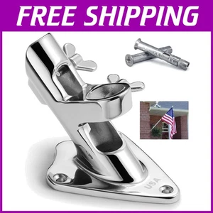 316 Edelstahl Wandhalterung Fahnenmast Halterung - 1 Zoll - Bild 1 von 9