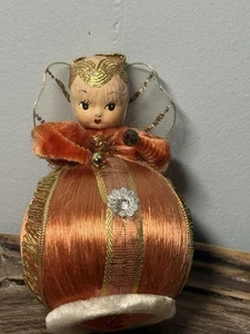 Pulitore Pipa Ornamenti Natalizi Vintage Filato Cotone Raso Angelo Raso - Foto 1 di 9