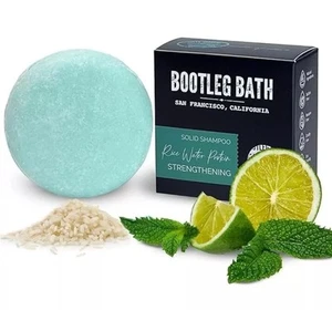 Bootleg Bath Strengthening Shampoo Bar with Rice Water Protein & Argan Oil 2.2oz - Picture 1 of 5