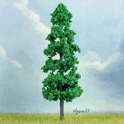 2PC 17CM HO/OO Scale Green Courtyard Trees Miniatures Forests Plants Scenery - Image 1 of 2