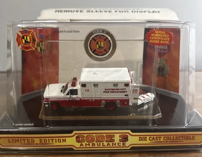 Code 3 Collectible #12103 Baltimore FD F-350 Ambulance 12 New with Sleeve - Image 1 of 4