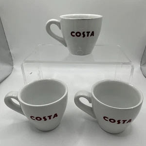 Tazzine da caffè espresso Costa in ceramica x3 logo marca caffè - Foto 1 di 14