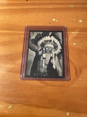 1973 Wrestling Annual #6 Chief Jay Strongbow Hand Cut Card From Magazine NM - Image 1 of 2