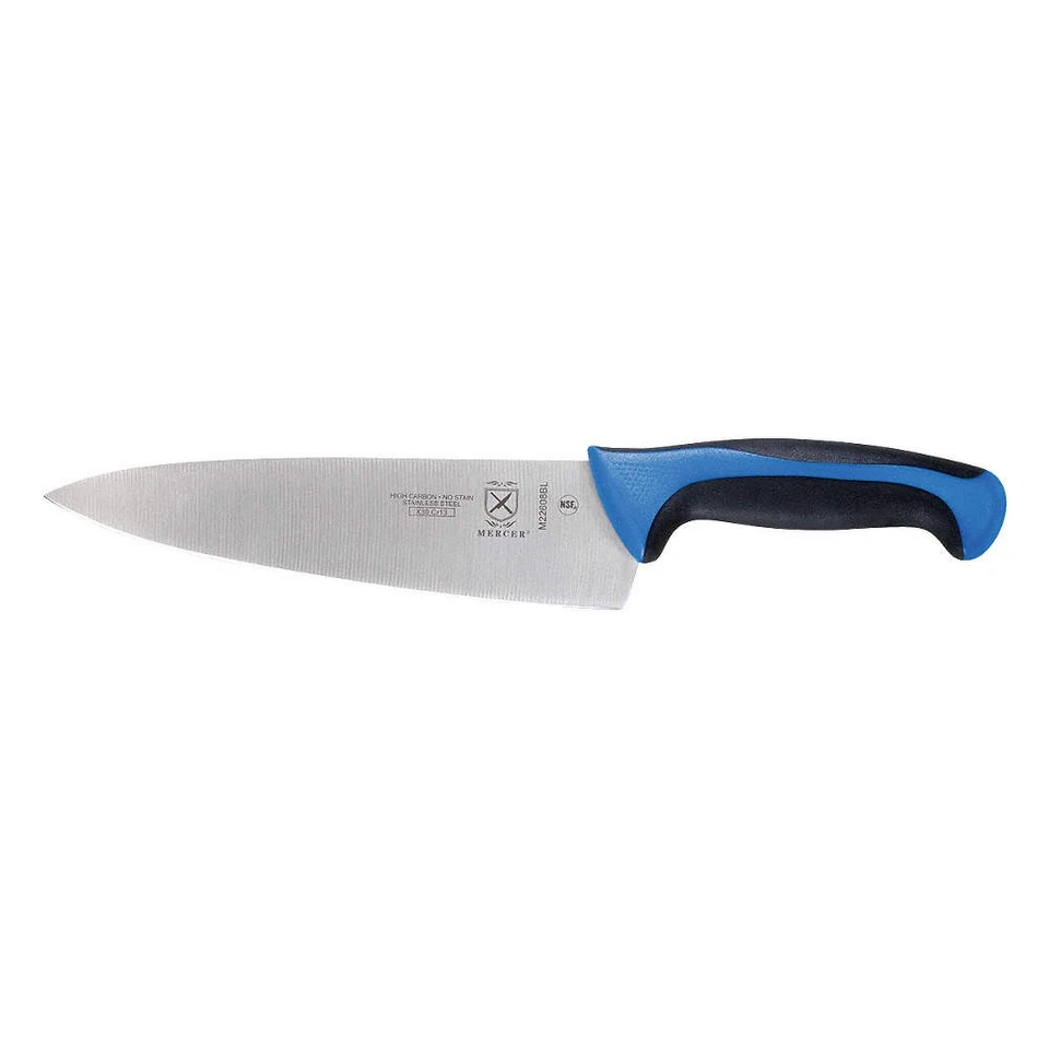 Cuchillo de chef MERCER CUTLERY M22608BL, hoja de 8 pulgadas, mango azul 13V447 Foto 1 de 1