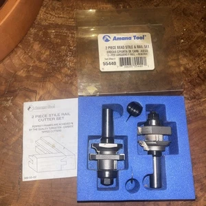 Amana 55440 Carbide Tipped 2-Piece Stile and Rail 1-5/8 D x 1-1/16 CH x 3/16 R - Picture 1 of 9