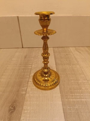 Ancien Bougeoir En Bronze - Photo 1/4