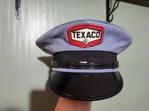 Vintage Blue Texaco Gas Station Attendant Service Hat Cap - Picture 1 of 6