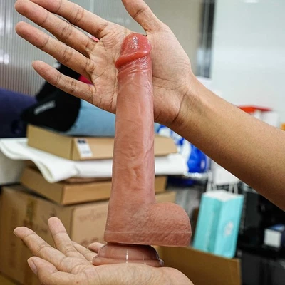 伸缩推力 Dildo Realistic 振动器 前列腺按摩器 性玩具 女式 — 第 1/4 张图片