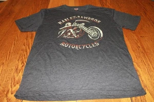 Harley-Davidson Shirt Mens XL Gray Grim Reaper Motorcycle Graphic Great South GA - Picture 1 of 7