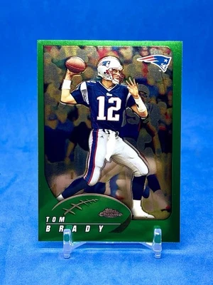 Tarjeta Topps 2002 cromada Tom Brady #100 1st Topps cromada como nueva + mira Patriots 📈🔥 Foto 1 de 4