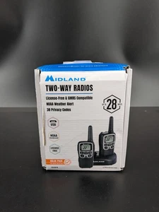 Midland T51VP4 GMRS Radio Walkie Talkie 22 Channel 28 Mile Range - Picture 1 of 7