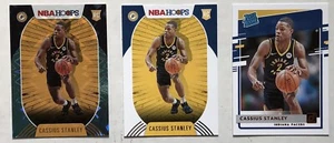 Lotto carte Cassius Stanley Rookie 2020-21 (3) - Indiana Pacers - Foto 1 di 2