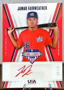 2019 Panini Stars & Stripes Auto Red Ink - Jamar Fairweather /10 - Bild 1 von 2