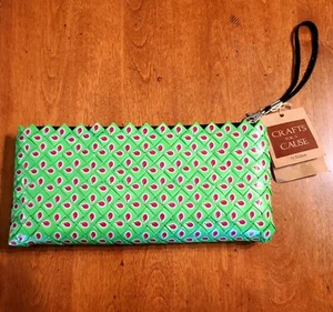 Crafts for a Cause by Kultura Korbgeflecht Süßigkeiten Kaugummi Verpackung Handtasche Kalbsleder Neu mit Etikett - Bild 1 von 5