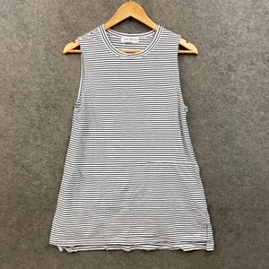 Legoe Heritage Womens Top Size 2 White Blue Striped Sleeveless Maternity 40609 - Picture 1 of 11