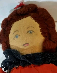 Antique cloth doll with original clothing 14 inches hand painted - Picture 1 of 9