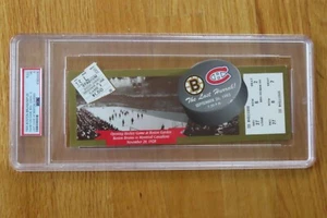 LAST HURRAH Boston Bruins vs Canadiens Sept 26 1995 FULL Ticket PSA RAY BOURQUE - Picture 1 of 4