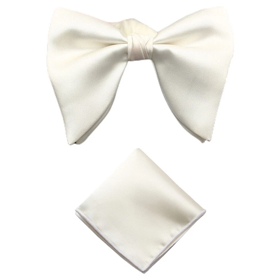 Pañuelo de bolsillo cuadrado con pajarita lisa lisa para hombre conjunto de boda Foto 1 de 1