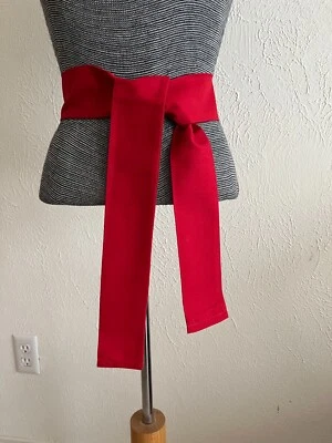 Nuevo Cinturón Faja Algodón OBI Japonés Rojo 58"L x 2.5"W Foto 1 de 4