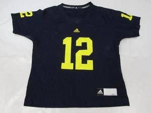 New-Minor-Flaw Blank Back #12 Michigan Wolverines Womens Adidas Football Jersey - Picture 1 of 14