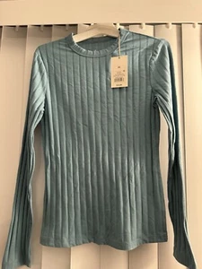 A New Day T-Shirt Women's XS Crew Neck Solid Long Sleeve Basic Tee - Picture 1 of 3
