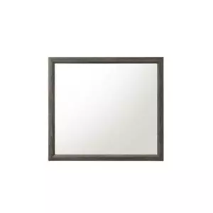 Acme Furniture Subtle Weathered Gray Rectangular Mirror Modern Wooden Frame - Picture 1 of 2