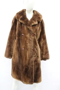 EXCELENTE ABRIGO CHAQUETA DE PIEL DE CASTOR ÁRTICO ESQUILADO MUJER MUJER TALLA 6-8 S-M - Imagen 1 de 3