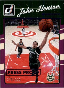 2016-17 Donruss Press Proofs Purple #9 John Henson /199