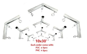 Raccordi baldacchino con tubo zincato OD 3/4" per tenda festa evento 10' x10'/20'/30'/40 - Foto 1 di 20