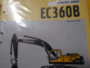 Volvo EC360B Excavator Operators Manual - Picture 1 of 2