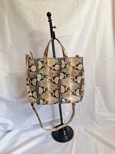 Madewell Snakeprint Satchel Purse W/detachable Strap  - Picture 1 of 15