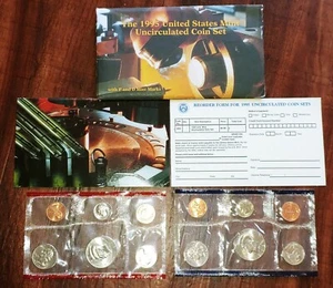 1995 P+D U.S. Mint Set ~ Kennedy Washington Roosevelt Jefferson Lincoln US Coins - Picture 1 of 3