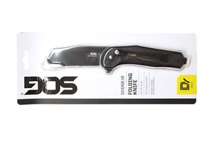 SOG Diverge XR Folding Knife 3" Sheepsfoot Straight Edge Black D2 BRAND NEW - Picture 1 of 3