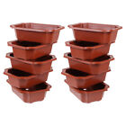 10pcs Rectangular Plastic Bonsai Training Pots 6.3x4.6inch