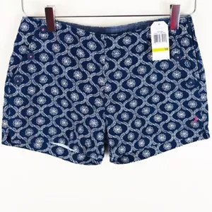 Nautica Girls Rope Floral Navy Blue Shorts Size 14 - Picture 1 of 5