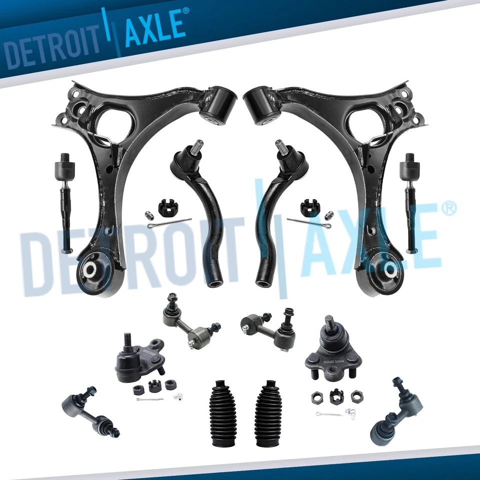 Front Lower Control Arms Ball Joint Sway Bar Tie Rod for 2006 - 2011 Honda Civic - Imagen 1 de 4