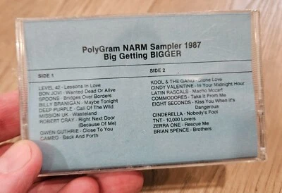 PolyGram NARM Sampler 1987 Big Getting BIGGER – Sealed Cassette BON JOVI, KOOL - Image 1 of 4