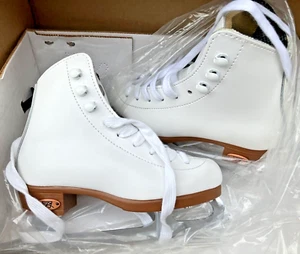 Riedell Ice Skates Figure Skates Model 17 Spiral White Medium Youth Size 10.5 - Picture 1 of 2